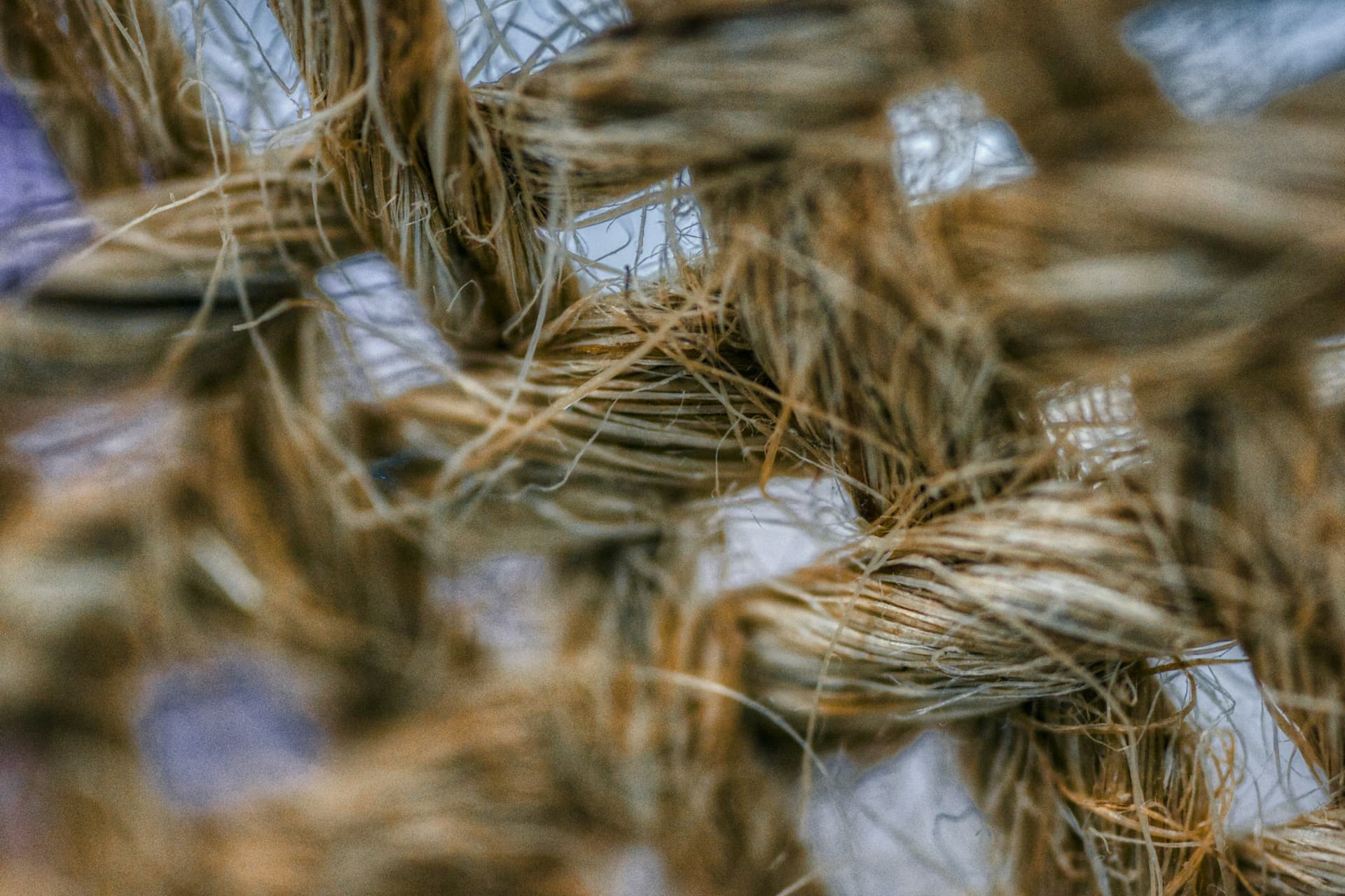 macrofotografia di corda marrone